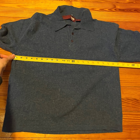Wool/cotton blend long sleeve polo - Picture 3 of 6